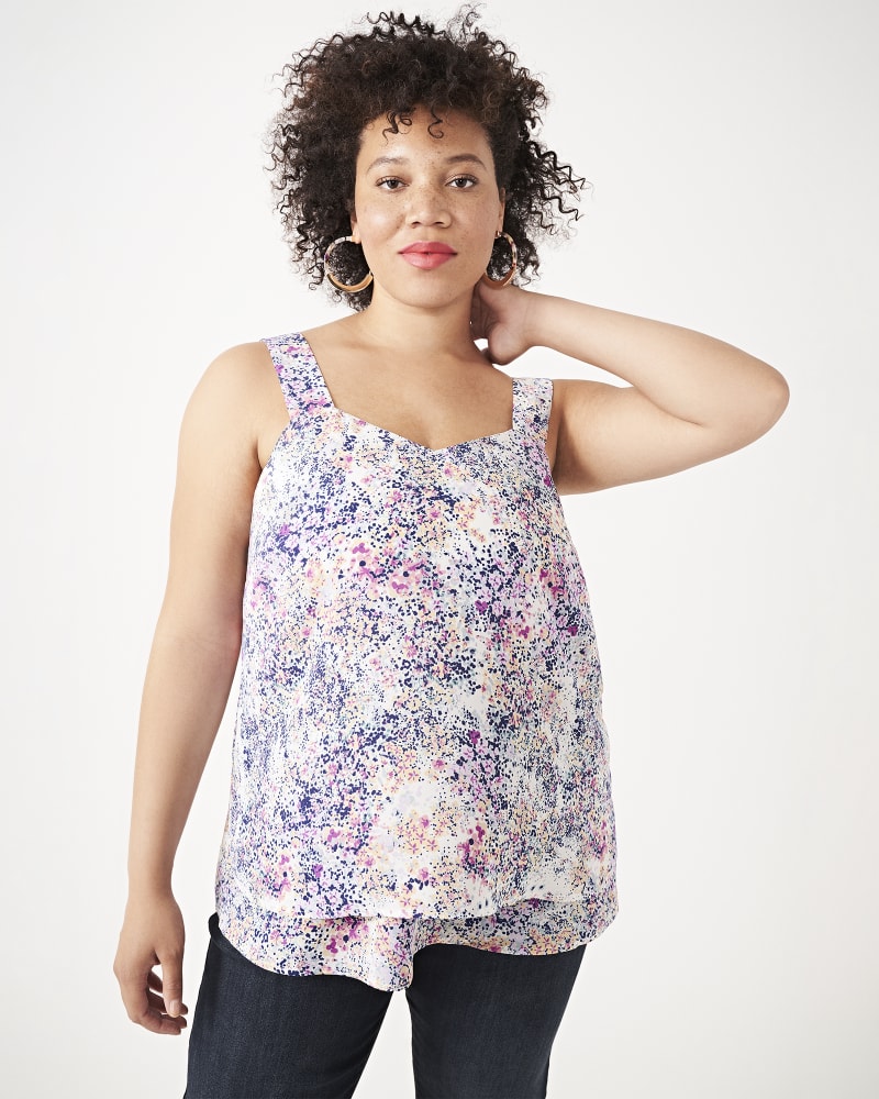 Front of plus size Amanda Printed Tank by East Adeline | Dia&Co | dia_product_style_image_id:160899